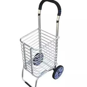 바구니 장 폴딩 바퀴형 경량 이동식 알루미늄 접이식 쇼핑용 카트