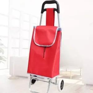 [RIZPICK]바구니 카트 분리형 대용량 시장 쇼핑 접이식 바퀴 장 빨간쇼핑카트