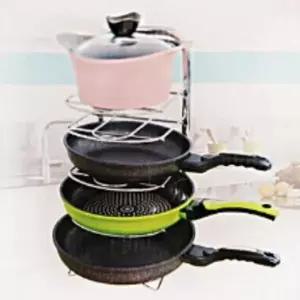 ( )후라이팬 5단 거치대 냄비뚜껑받침 프라이팬정리대