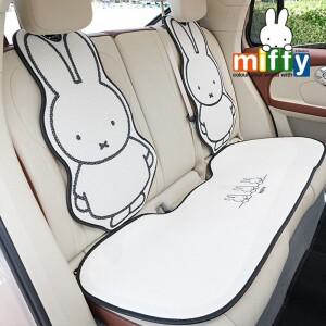 2025년형 미피 자동차 시트커버 4계절 세트 범용 귀여운 만화 쿠션 (흰색)