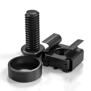 랙 마운트 서버 캐비닛 선반 50팩 케이지 및 너트 x M6 16mm 나사 라우터용 와셔