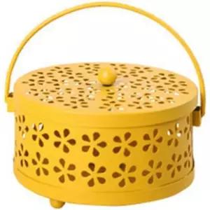 지케리 모기 퇴치 향꽂이 방충 기능 스틸 소재 어린이와 반려동물에게 안전 세련된 디자인 (노란색)