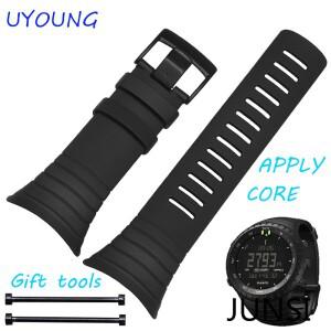 순토 호환 CORE 고 실리콘 고무 손목 밴드 블랙 스포츠  Waterpoot 시계 액세서리 적용 ChINA 호환 발행