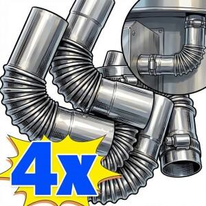 4~1Pcs 교체용 디젤 히터 배기 파이프 튜브 웹스토 에버스파허 마린 에어 주차 벤트용 스테인레스 스틸 호