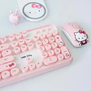 아트박스/디지털벤투스 헬로키티 레트로 무선 키보드 마우스 세트