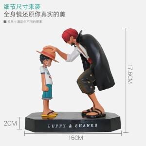 18cm 원피스 애니메이션 피규어 4 명의 황제 샹크스 밀짚 모자 루피 액션 Sabo Ace Sanji Roronoa 입상 장
