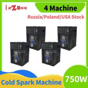 1-4개 750W 콜드 스파크 머신 1개 플라이트 케이스 포함, 웨딩 실내외 불꽃놀이 DJ 리모컨 DMX 컨트롤러 홈