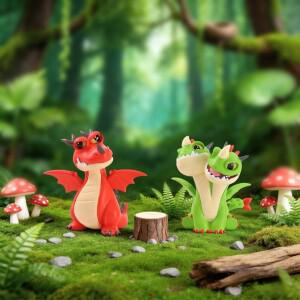 귀엽고 핫한 만화 캐릭터 나의 용을 훈련시키는 방법 투슬리스 시리즈의 창의적인 모델 데스크탑 장식 자동