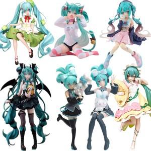 신제품 반다이 만화 애니메이션 하츠네 미쿠 누들 스토퍼 피규어 꽃 요정 겨울 체리 PVC 모델 컬렉션 인형