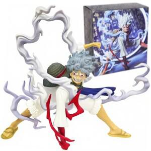 원피스 킹 루피 태양신 니카 스쿼팅 2급 과일 각성 백발 애니메이션 피규어 PVC 모델 장식품