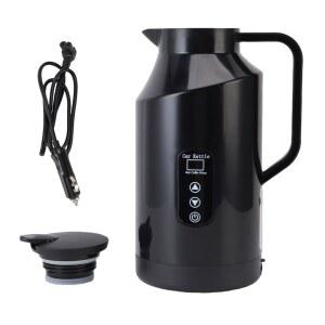 휴대용 온수 보일러 야외용 LED 1500ML 용이함 안전 주전자 청소가 조절 온도 전기 방지 자동차 디스플레이 누출