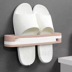 ( )폴딩 실내화거치대 5p 핑크 슬리퍼홀더 욕실화걸이 거실화거치대 슬리퍼정리대 슬리퍼거치대