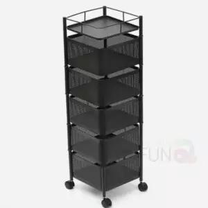 ( )5단 회전 트롤리 블랙 미용실트롤리 예쁜트롤리 수납정리 철제트롤리 회전서랍