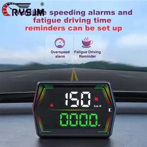 HUD G21 GPS 자동차 헤드업 디스플레이 디지털 속도계 MPH KMH 큰 글꼴과 과속 경보 모든 차량용 전자