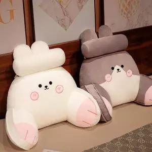 등받이 허리받침 침대(1) 삼각 토끼 쿠션 인형 베개 소파