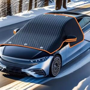 [호환품]자동차 자석식 고정 트럭 앞유리 눈덮이 옥스포드 호환 천 보호대 UV/차양막 (주황색 반사띠 포함)