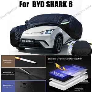 [호환품]BYD 호환 SHARK 6 2024 픽업 풀카커버 야외용 자외선 차단 비 눈 먼지 방지 옥스포드 호환 천 액세