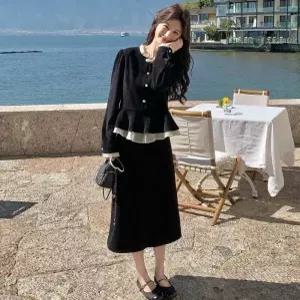 스커트 봄 코듀로이 여자정장세트 세트 원템1