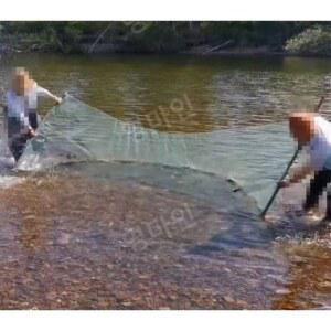 대형족대 민물 해루질 2명 그물망 족대 투망 쪽대 물고기 숭어