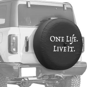 [호환품]포드 호환 브론코  2025용 스페어 휠 타이어 커버 백업 카메라 포함 PU 가죽 보호 액세서리