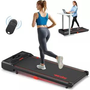 WENOKER 워킹 패드 러닝머신 언더 데스크 홈 오피스용 휴대용 컴팩트 조용한 리모컨 및 LED 디스플레이가