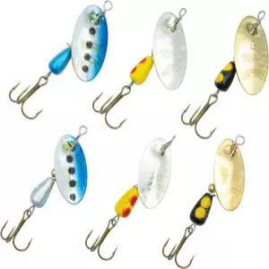 팬서 마틴 낚시 송어 연어 팬피쉬 배스 크레이피 앤 퍼치를 위한 밸류 키트 스피너로 6팩 역대 최고의 세계