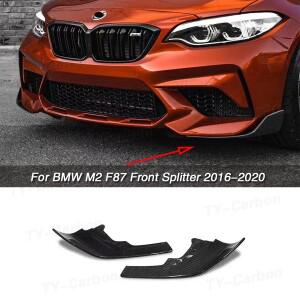 [호환품]BMW 호환 F87 M2 -용 리얼 카본 파이버 자동차 프론트 범퍼 스플리터 사이드 커버 에어 벤트 키트