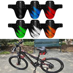 1개 카본 파이버 자전거 펜더 앞뒤 머드가드 타이어 윙 MTB 휠 부품 사이클링 액세서리