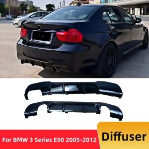 [호환품]BMW 호환 3 시리즈 E90 E92 E93 M 스포츠 2005-2012용 리어 호환 범퍼 디퓨저 립 에어 댐 장식 바