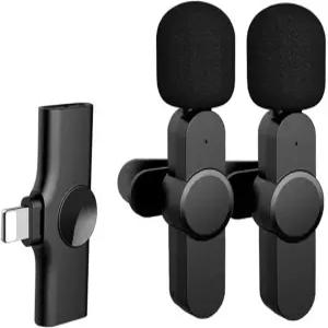 라발리에 마이크 라이브 방송용 휴대용 오디오 비디오 녹화용 미니 색상 듀얼 타입-C 라이트닝