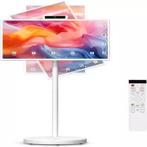 32인치 휴대용 스마트 TV 안드로이드 15 1080P 터치스크린 모니터 온 휠 EDLA 인증 8GB+128GB 저장 공간