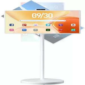 VLH 32 FHD 스마트 휴대용 TV 롤링 온 휠 8G 128GB 스토리지 안드로이드 15 OS 구글 EDLA 인증 터치스크린