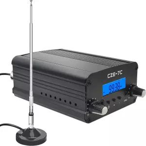 AZWang 1000미터 FM 송신기 드라이브인 영화 교회 주차장 불꽃놀이 쇼 학교 슈퍼마켓 이벤트를 위한 1/7W