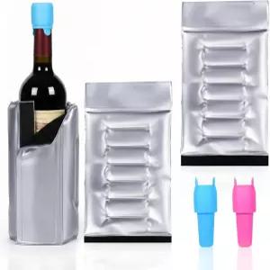 스 와인 슬리브 백 쿨러 냉장고 레드 화이트 샴페인 또는 스파클링을 위한 병 젤 쿨링 홀더 프리스탠딩