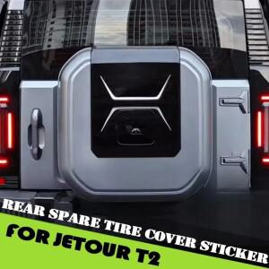 [호환품]자동차 후면 스페어 타이어 커버 스티커 풀 플라워 Jetour Traveller T2  2025  외부 액세서리