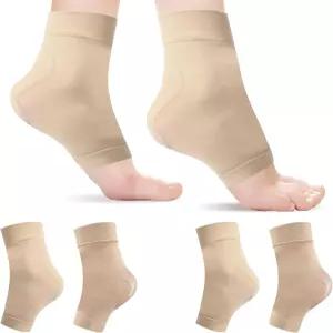 세코나우 2쌍 발목 보호 젤 슬리브 말레올라 패딩 스케이트 양말 피겨 스케이팅용 실리콘 패드 롤러 하키