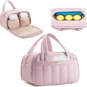 마스캠드 퀼팅 웨어러블 유방 펌프 가방 쿨 컴파트먼트 맘코지 및 대부분의 브랜드 핸즈프리 호환되는