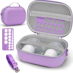 맘코지와 윌로우를 위한 웨어러블 유방 펌프 가방 휴대용 케이스 핸즈프리 함께 사용하여 메델라/블루페어