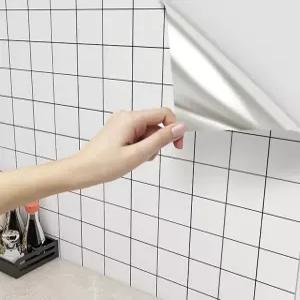 알루미늄 호일 주방 벽 스티커 고온 방수 방습 기름때 방지 인테리어 필름지