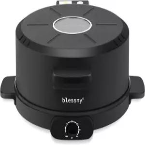 아랍식 빵 제조기 가정용 12인치 전기 중동 피타 제조 오븐 1800W 110V 미국 플러그 및 온도 조정(블랙)