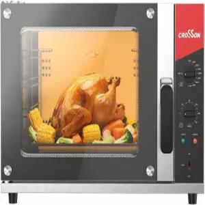 크로스온 68L 하프 사이즈 컨벡션 오븐 전면 유리문이 있는 4단 상업용 토스터 트레이 및 와이어 랙 4세트