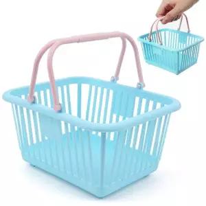 미니 바구니 블루 소형 소품 수납 정리 쇼핑 바스켓 미니수납함