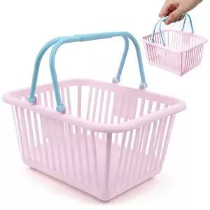 미니 바구니 핑크 소형 소품 수납 정리 쇼핑 바스켓 미니수납함