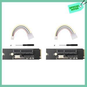 A95Q-2X NGFF M2 - PCI-E 4X X1 슬롯 라이저 카드 키 M Express X4 어댑터 (LED 표시등 포함 채굴용)