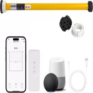 1.75인치 43mm 쉐이드 튜브 지그비 전기 롤러 모터 앱 타이머 및 그룹 제어용 Sortfle AM25 스마트