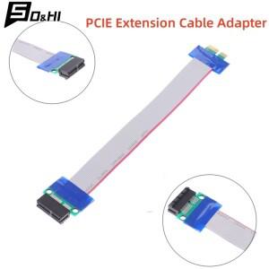 PCI Express X1 E 라이저 카드 익스텐더 익스텐션 리본 플렉시블 재배치 케이블 어댑터 1 개