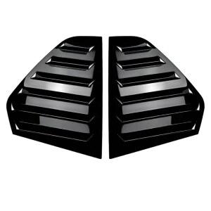 폭스바겐 폭스바겐 폭스바겐 골프 8 MK8 -2023용 IBWRMQZE 외부 리어 사이드 윈도우 블라인드 루버 셔터 커버 트림 글로스 블랙