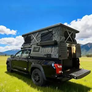 4 시즌 트럭 텐트 - 단열 지붕과 픽업 위한 1500mm 방수 패브릭이 장착된 전천후 하드 쉘 팝업 캠퍼 빠른