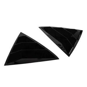 기아 피칸토 2012- ABS 플라스틱 창문 쿼터 루버 스쿱 커버 측면 통풍구 셔터 트림 외장 자동차 접착 액세서리 글로스 블랙 용 QTZXCVMNA