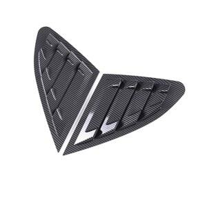 NOETISFGE 카 사이드 셔터 커버 트림 스티커 통풍구 스쿱 리어 루버 윈도우 블랙 외장 액세서리, 말리부 2016- 카본 호환